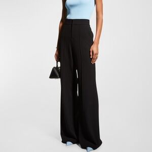Alice + Olivia Dylan High-Waist Wide-Leg Pants in Black Size: 00